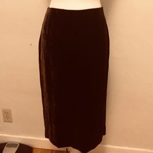 Donna Karan signature red velvet skirt it 42
